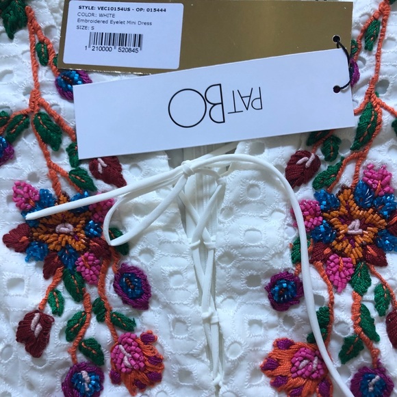 NWT PatBo Eyelet Dress w Embroidery & bead detail - Picture 6 of 7